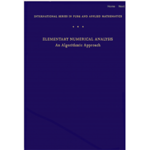 Elementary Numerical Analysis  An Algorithmic Appr